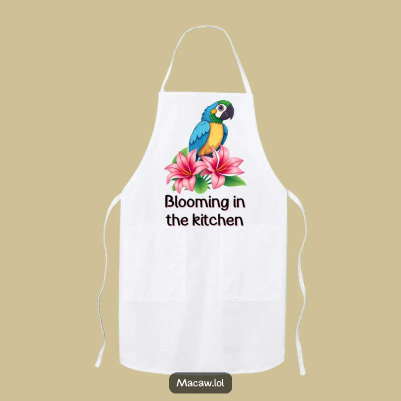 Funny Macaw Apron: Cook with Tropical Flair, Serve with Pride