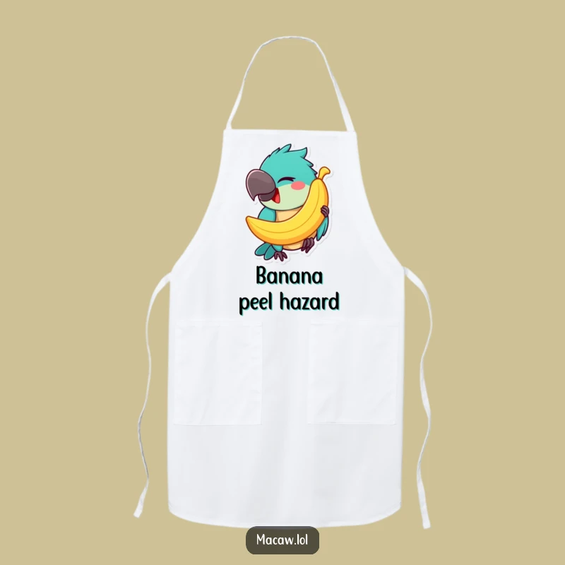 Funny Macaw Banana Balancing Apron: Chef's Hilarious Kitchen Companion