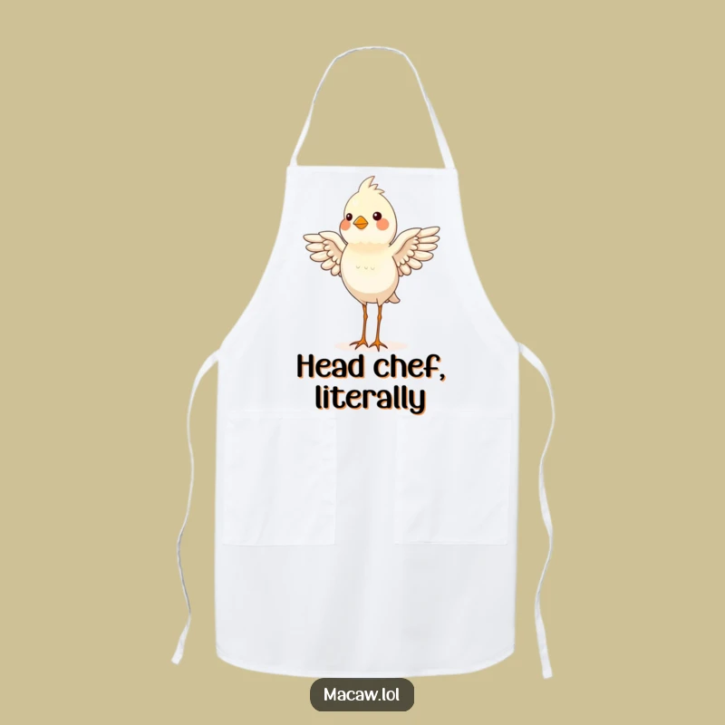 Funny Bird Headstand Apron - Kitchen Balancing Act Fun