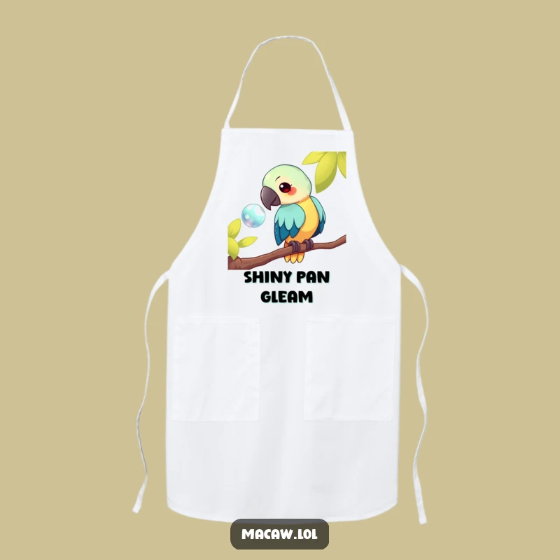 Funny Kawaii Macaw Apron: Kitchen Curiosity, Delightful Gift