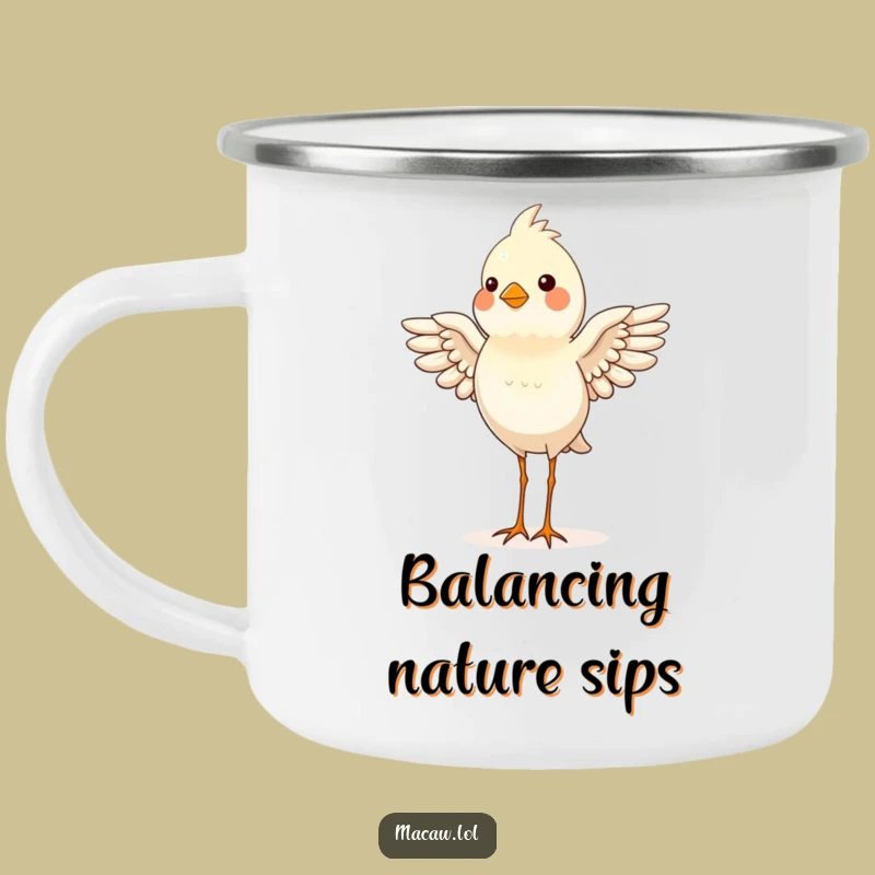 Funny Bird Headstand Camping Mug - Outdoor Balancing Cup