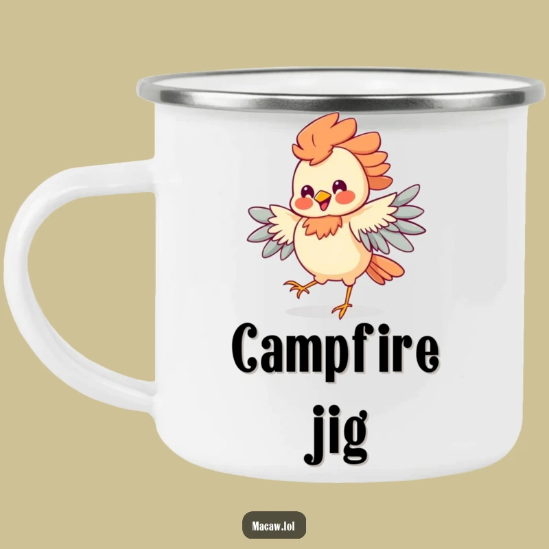 Funny Jigging Bird Camping Mug: Durable Fun for Your Adventures