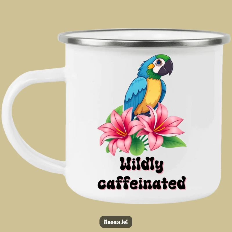 Funny Macaw Camping Mug: Tropical Pride on Your Adventures
