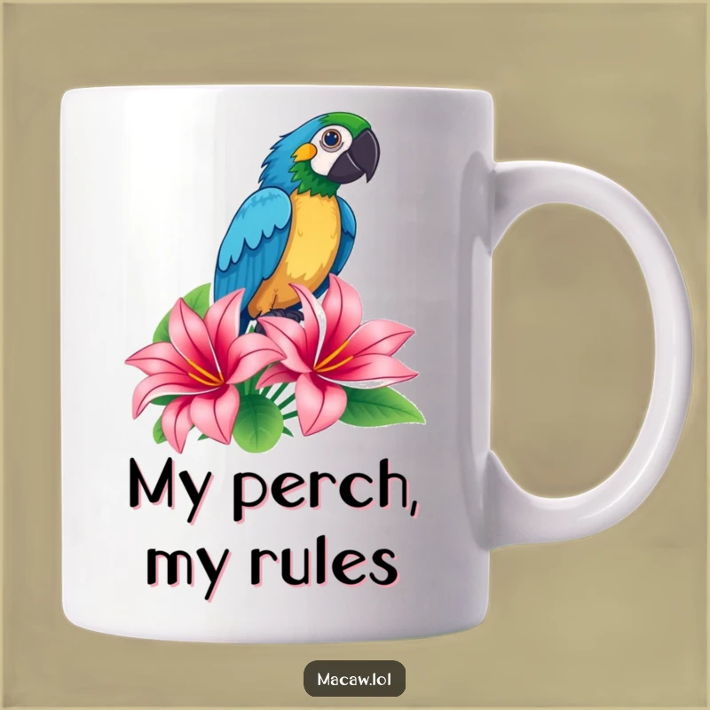 Funny Macaw Mug: Tropical Drama, a Proud Bird's Bold Gift