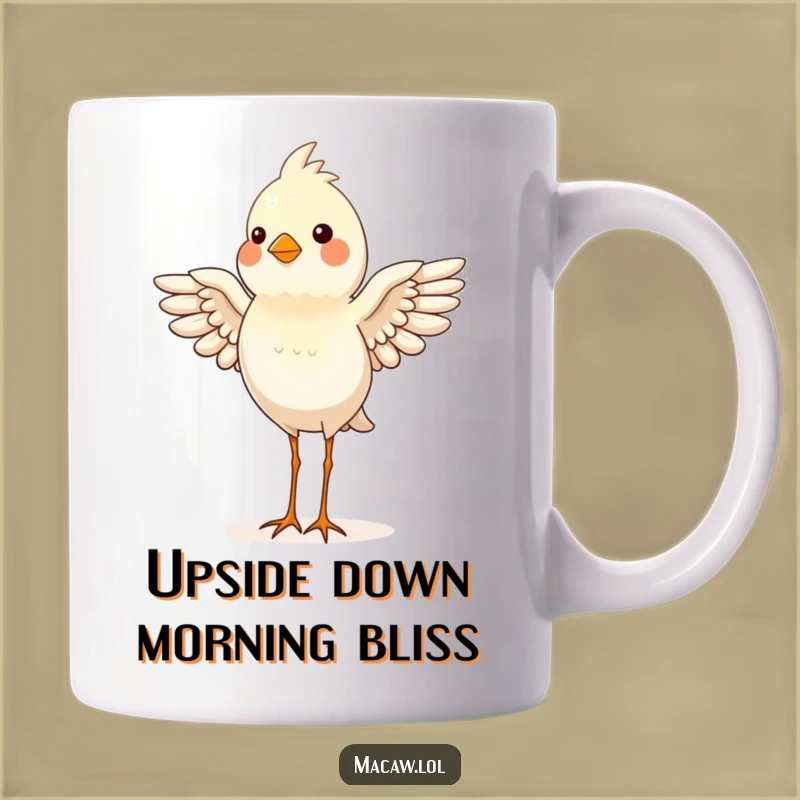 Funny Bird Headstand Mug - Proud Upside-Down Character Gift!