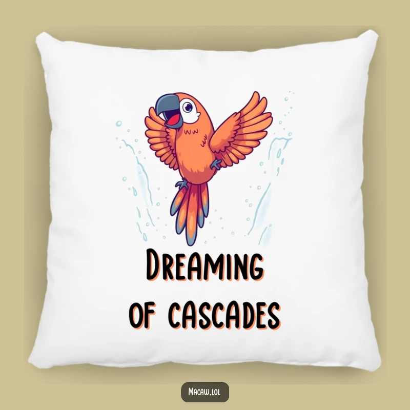 Cozy Funny Energetic Macaw Pillow, Dive into Relaxing Dreams
