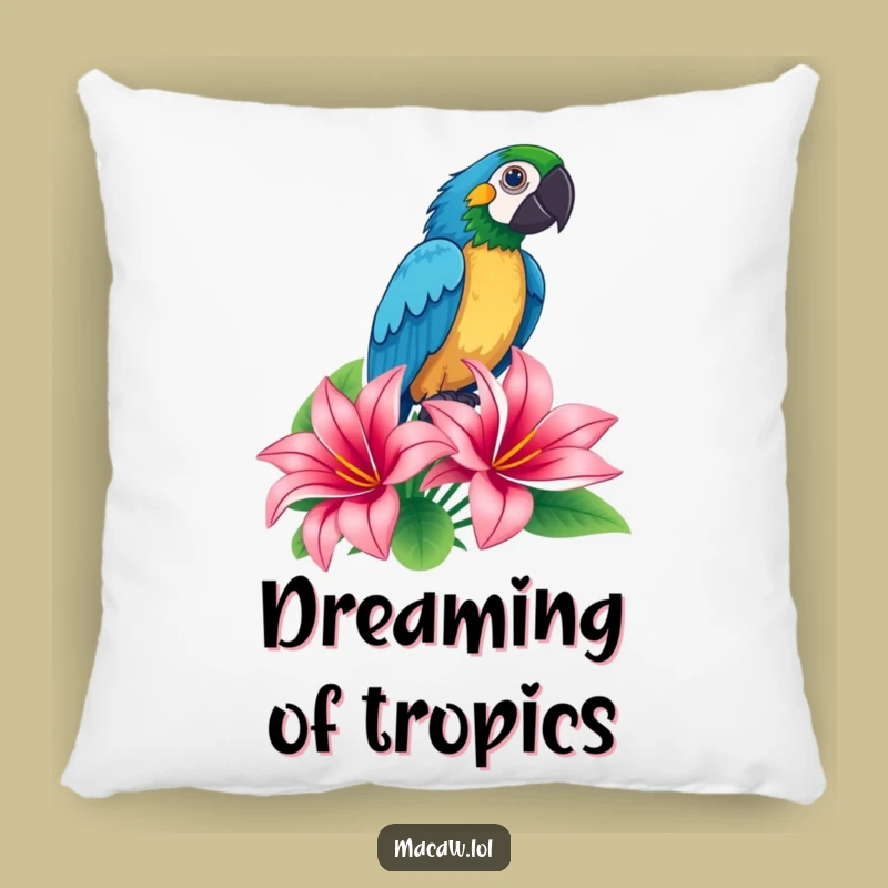 Funny Macaw Pillow: Tropical Comfort, a Proud Decorative Accent