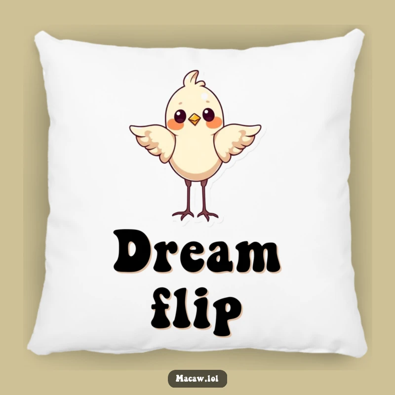 Funny Bird Headstand Pillow - Hilarious Proud Avian Accent Decor Gift