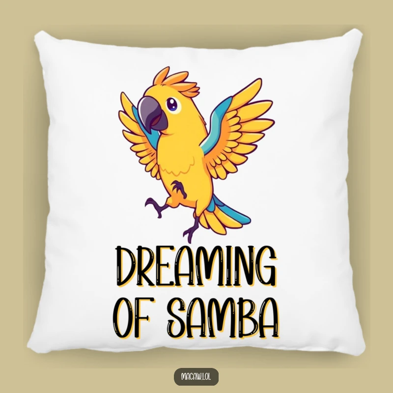 Funny Macaw Dancer Pillow: Cozy Up with Stylized Bird's Energetic Moves, Fun Gift