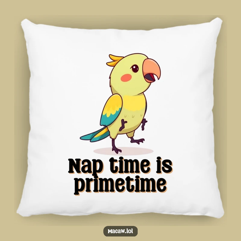 Cute Funny Kawaii Macaw Hop Dance Pillow: Snuggle Up With Laughter