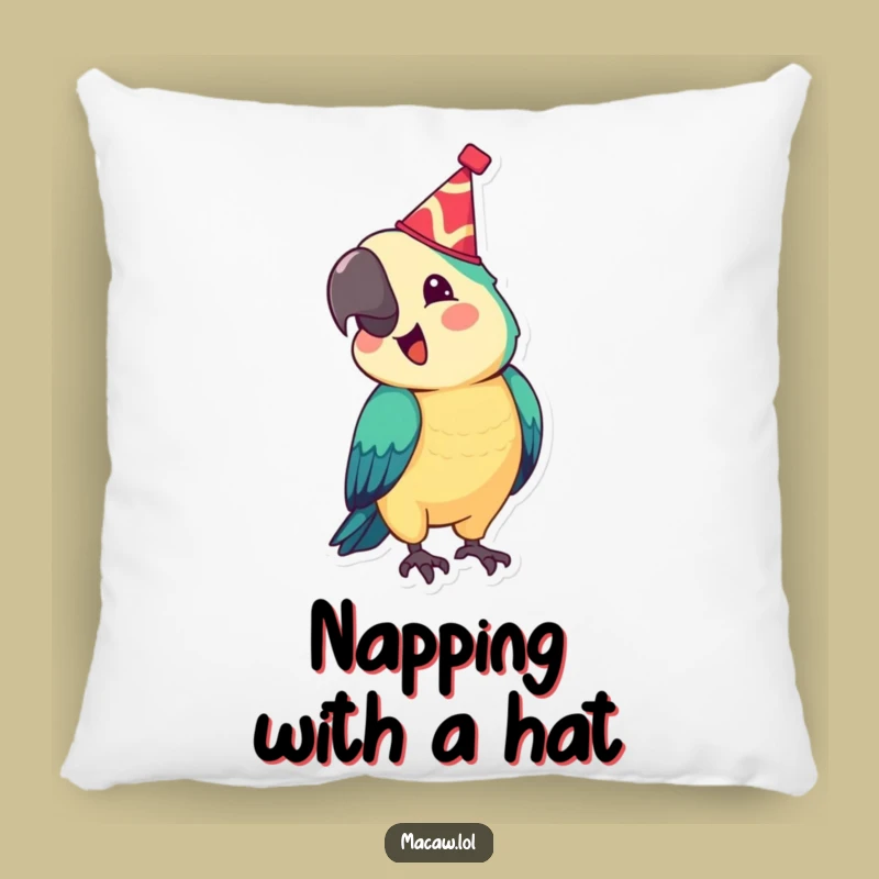 Funny Festive Macaw Pillow: Cozy Bobbing Bird Comfort