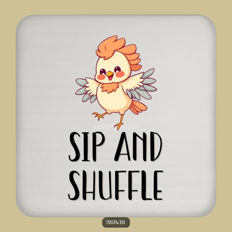 Funny Jigging Bird Drink Coaster: Protect Surfaces with a Dancing Bird