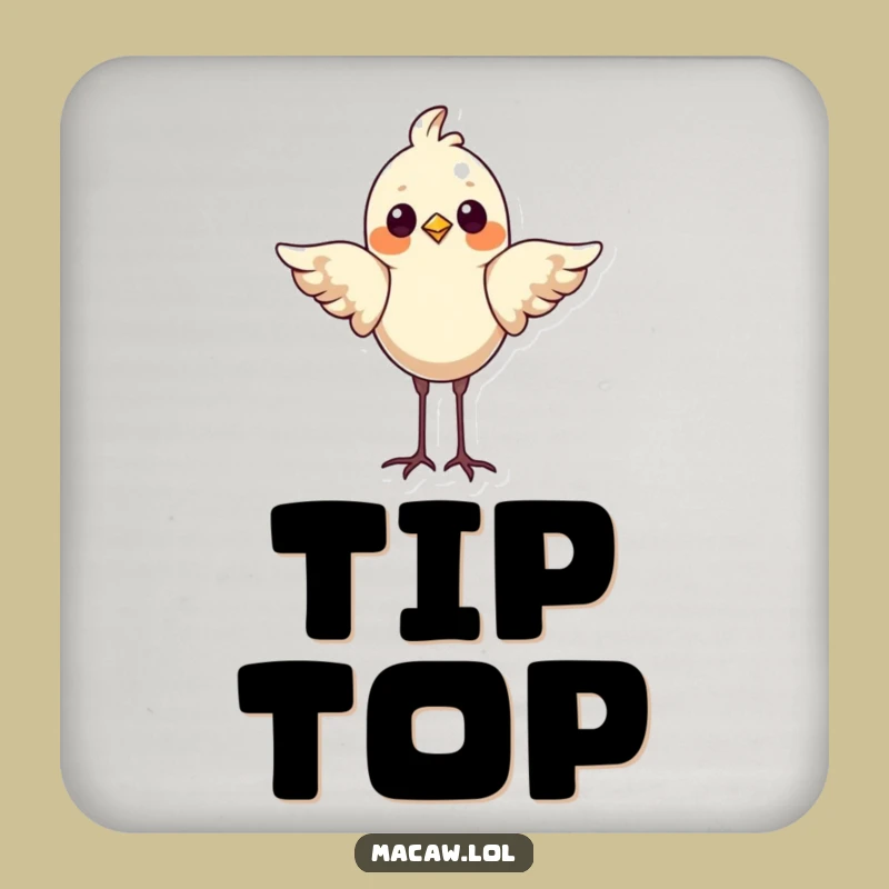 Funny Bird Headstand Drink Coaster - Hilarious Proud Avian Bar Accessory Gift