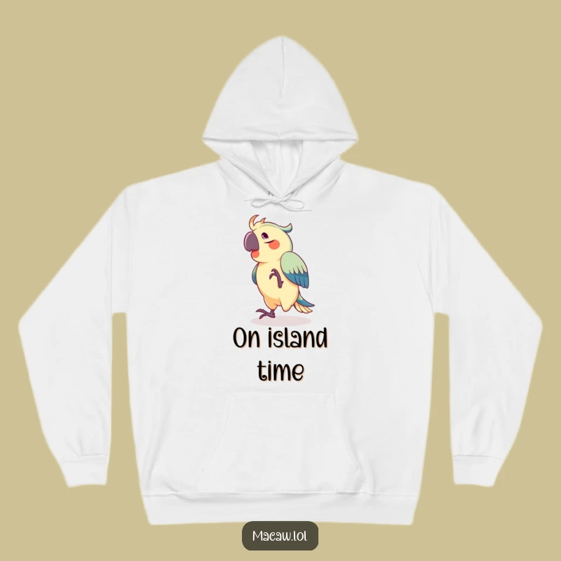 Cozy Funny Joyful Macaw Hoodie, Dance Through the Day in Comfort