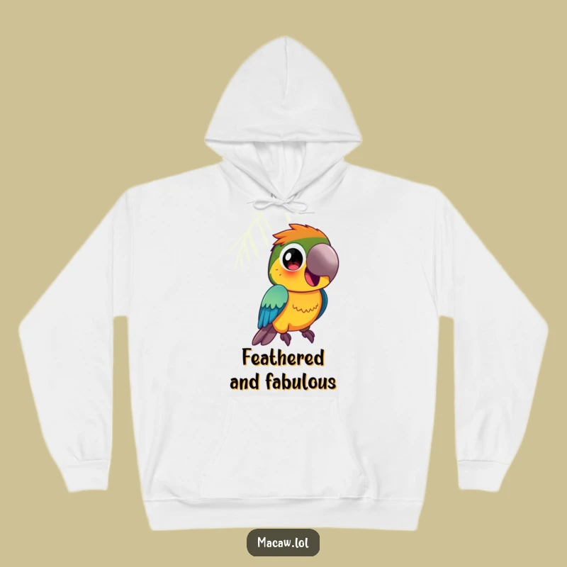 Funny Macaw Hoodie: Cozy Vibrant Bird Design, Ideal Funny Gift