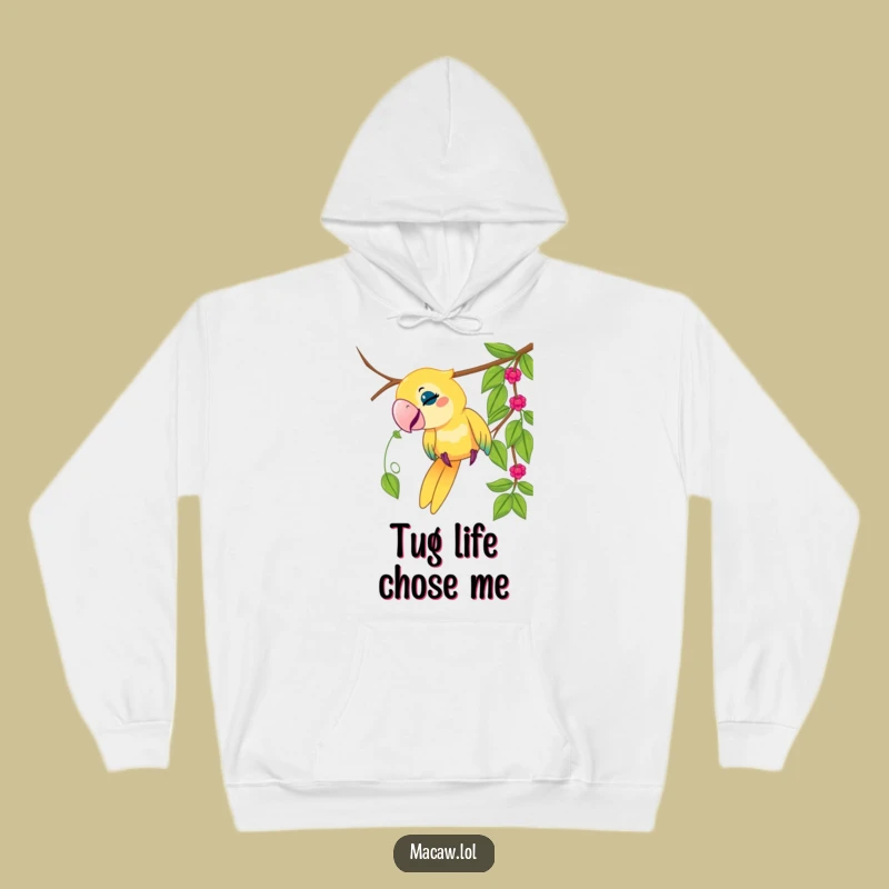 Funny Macaw Vine Hoodie: Cozy Up with Playful Bird's Jungle Fun, Great Funny Gift