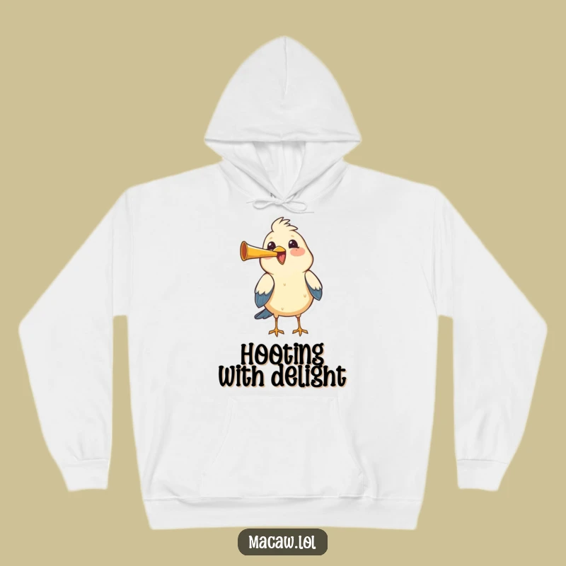 Funny Honking Bird Hoodie - Cozy Joyful Horn Player Sweatshirt