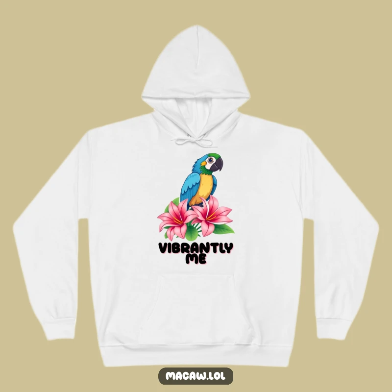 Funny Macaw Hoodie: Tropical Drama, Cozy Pride, Warm Humor