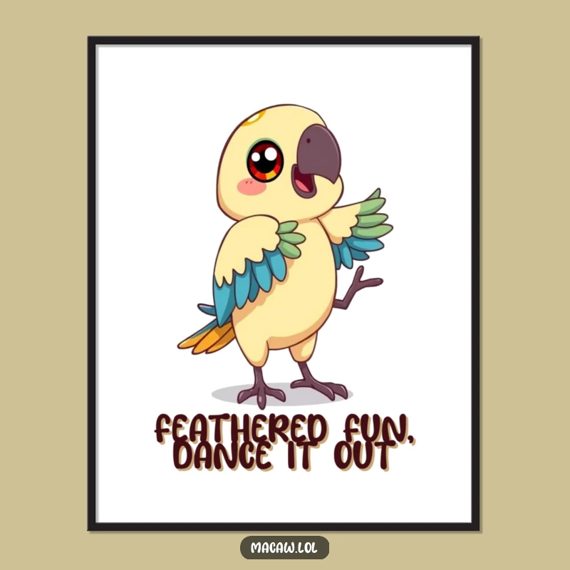 Free Printable Macaw Wall Art: Funny Dance Moves, Downloadable Decor for Your Home