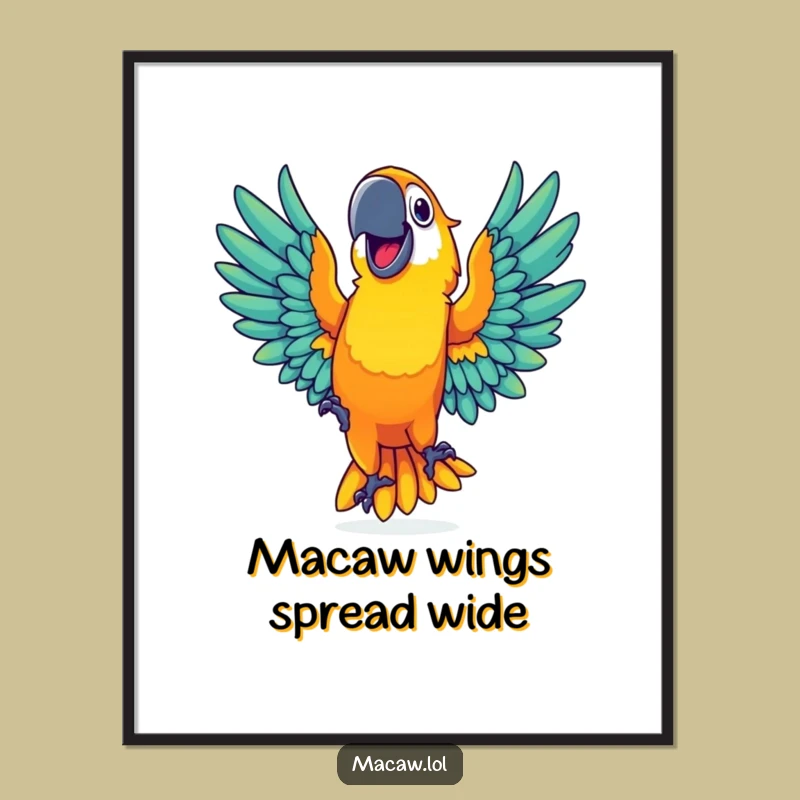 Free Printable Wall Art: Dancing Macaw - Downloadable Vibrant Decor