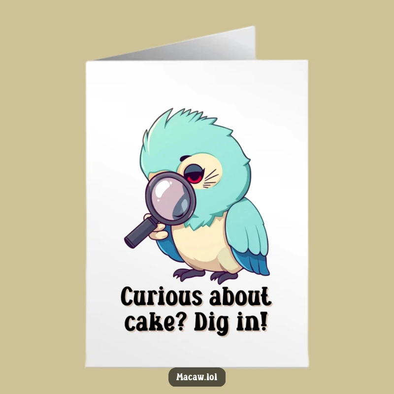 Free Printable Birthday Card: Curious Macaw Explorer - Downloadable Gift