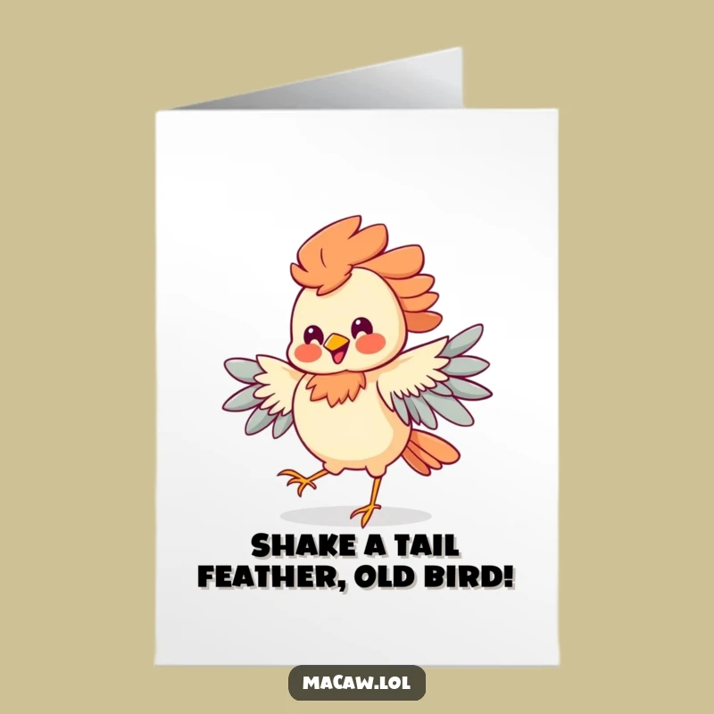 Free Printable Birthday Card: Dancing Bird Jig Hilarious Downloadable Gift for Fun