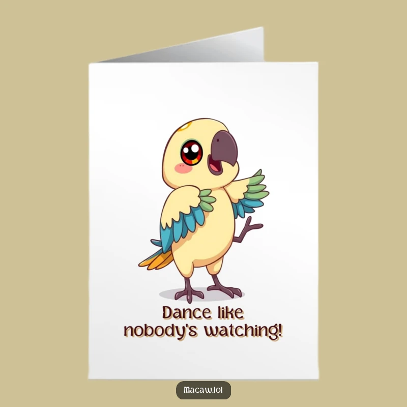 Free Printable Macaw Birthday Card: Funny Dance Moves for a Hilarious Downloadable Gift