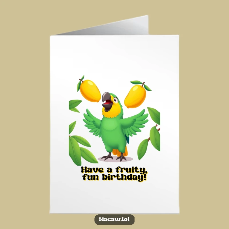 Free Printable Macaw Birthday Card: Juggling Fun for a Hilarious Downloadable Gift