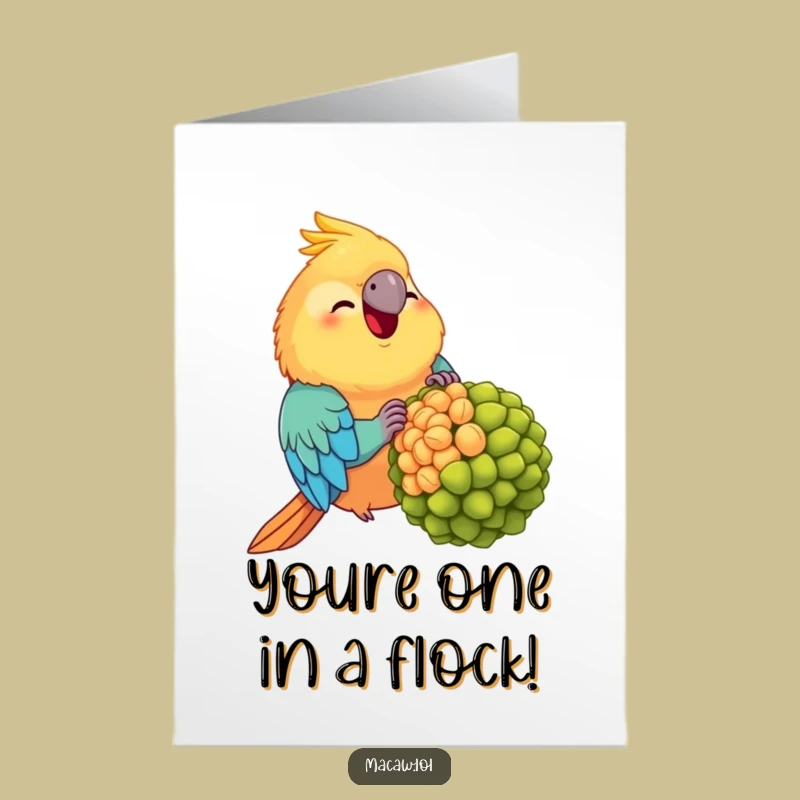 Free Printable Congrats Card: Chubby Macaw Celebrates Big - Funny Downloadable Gift