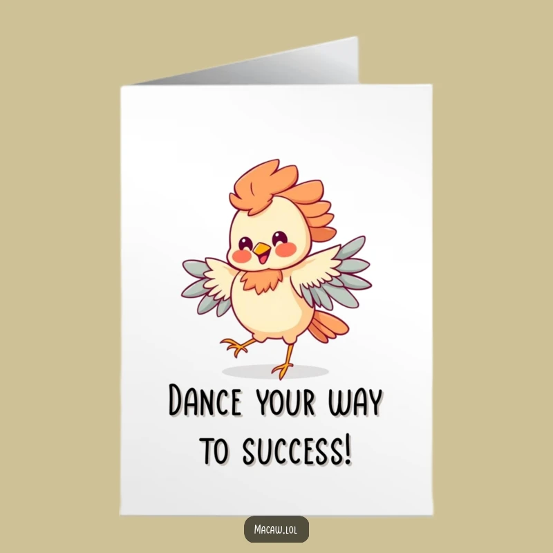 Free Printable Congrats Card: Dancing Bird Jig Hilarious Celebration Downloadable Gift
