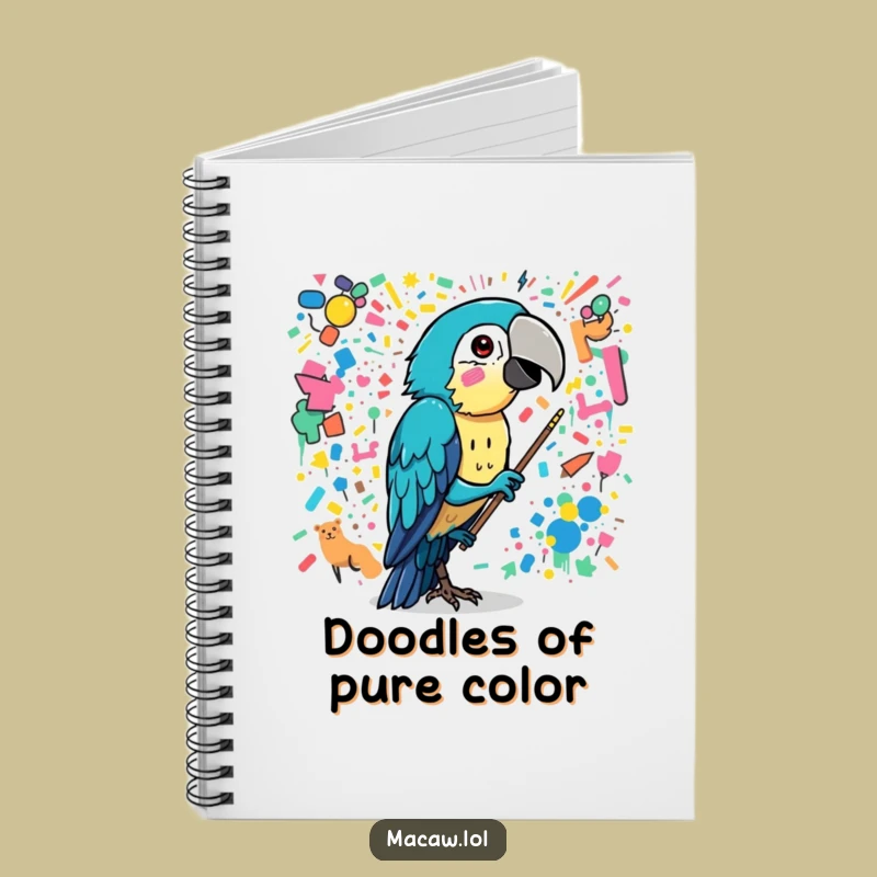 Funny Macaw Artist Notebook - Chaotic Mural Journal
