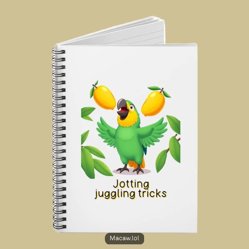 Funny Macaw Juggling Notebook - Tropical Bird Journal, Write Hilarious Notes