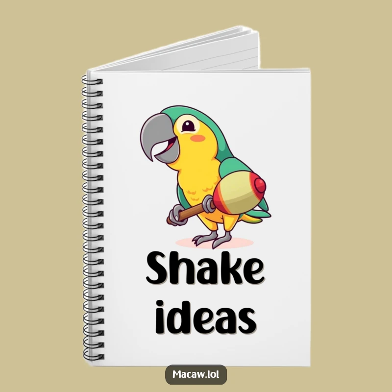 Funny Macaw Maraca Notebook - Hilarious Tropical Bird Journal Gift