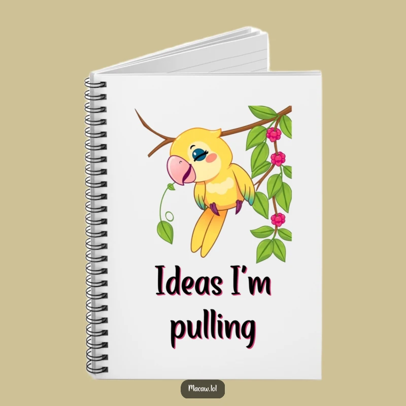 Funny Macaw Vine Notebook: Playful Bird's Jungle Notes, Perfect Funny Gift for Writers