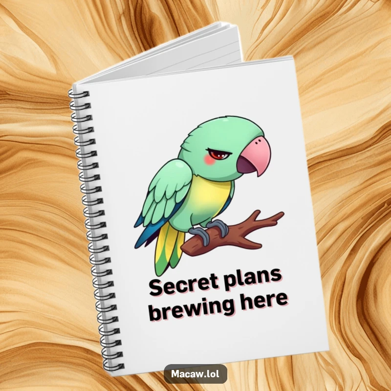 Funny Tiptoeing Macaw Notebook: A silly bird with a funny expression, attempting to tiptoe on a branch.