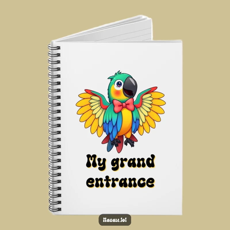 Funny Macaw Notebook: Journal Your Thoughts with a Flamboyant Bowing Bird