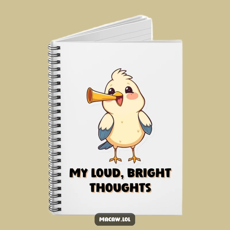 Funny Honking Bird Notebook - Joyful Horn Player Journal
