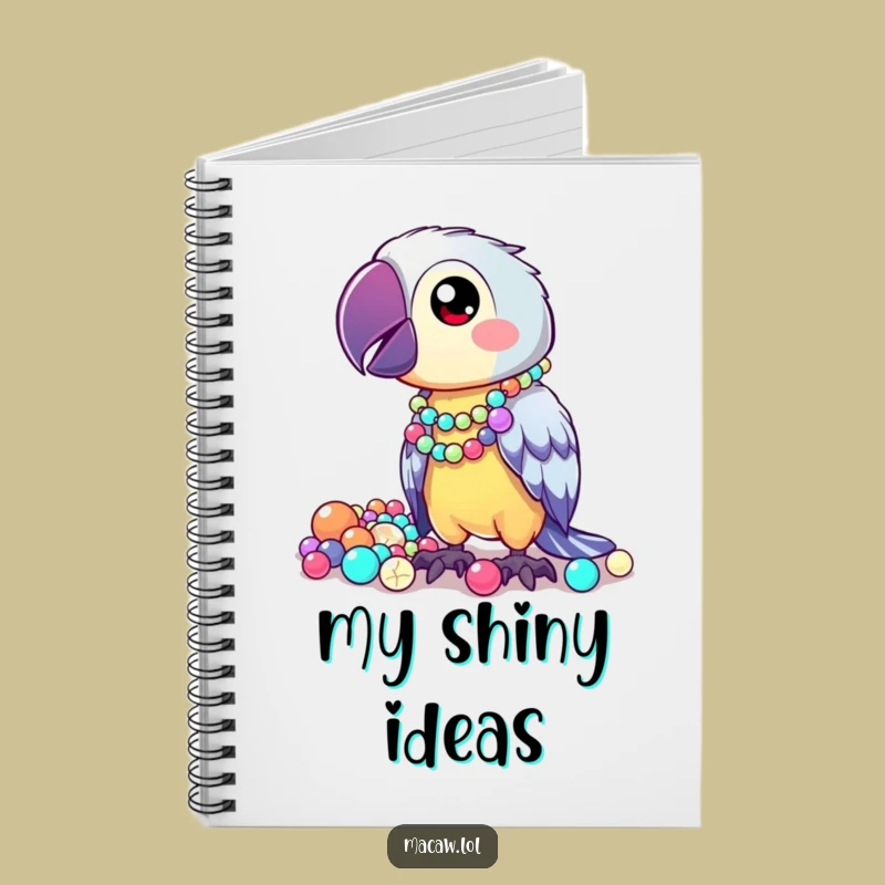 Funny Kawaii Macaw Notebook: Bead Collector Journal, Quirky Gift