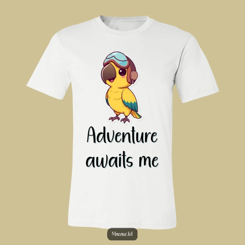 Funny Macaw Aviator T-Shirt: Soar in style with this humorous tee, a fantastic funny gift.