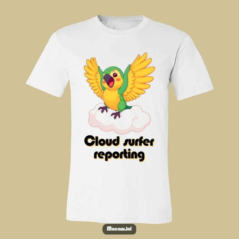 Funny Macaw Cloud T-Shirt: Wear Your Joyful Dreams, Bird Lover Tee