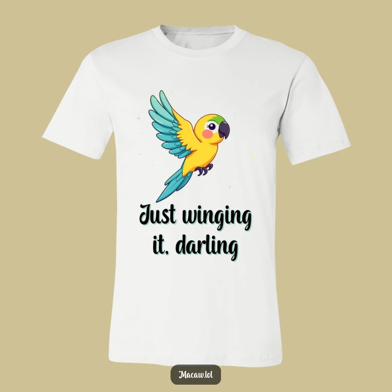 Funny Flying Macaw Glitter T-Shirt: A Hilarious and Sparkly Fashion Statement