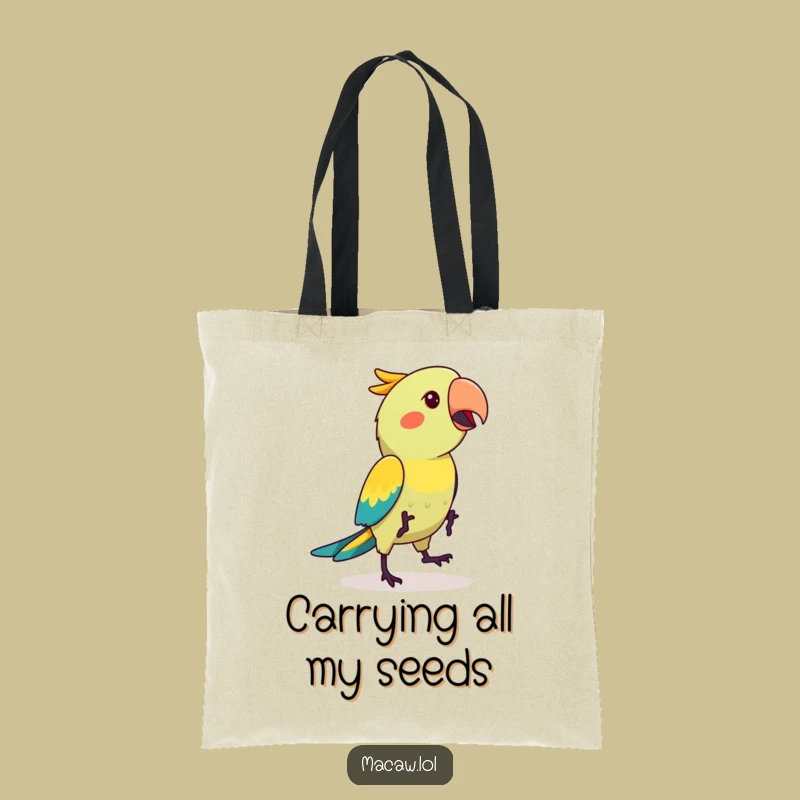Funny Kawaii Macaw Hop Dance Tote Bag: Carry Your Fun Everywhere