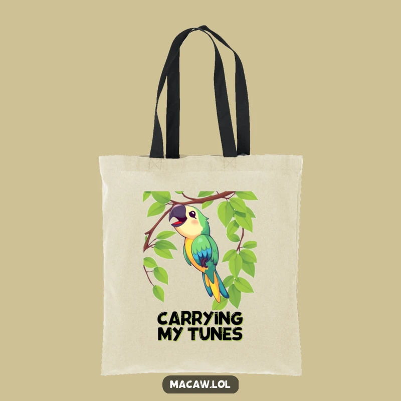 Funny Macaw Swinging Tote Bag - Joyful Bird Gift, Carry Your Song