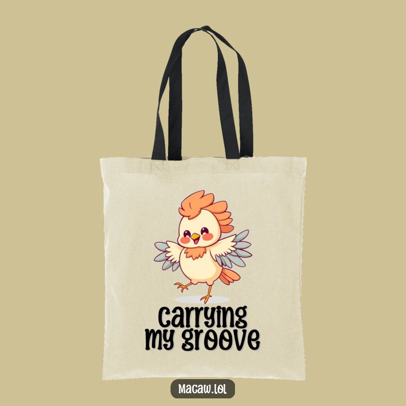 Funny Jigging Bird Tote Bag: Carry Your Fun with Elaborate Plumage