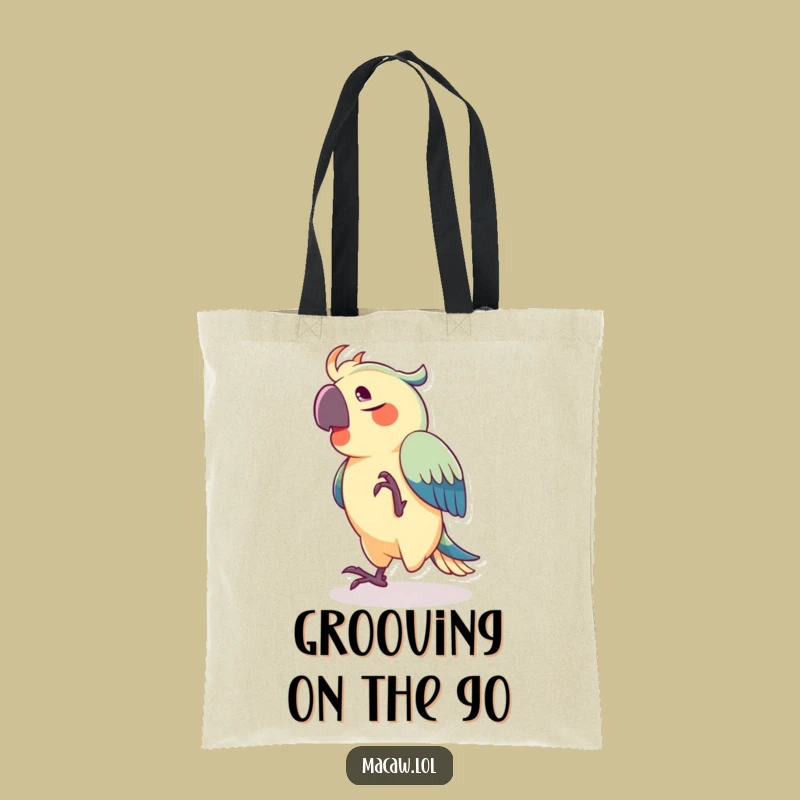 Funny Joyful Macaw Tote Bag, Carry Your Dance Moves in Style