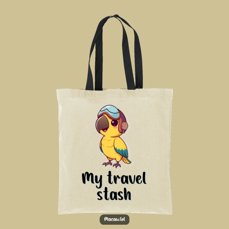 Funny Macaw Aviator Tote Bag: Carry your essentials with flair, a practical funny gift.
