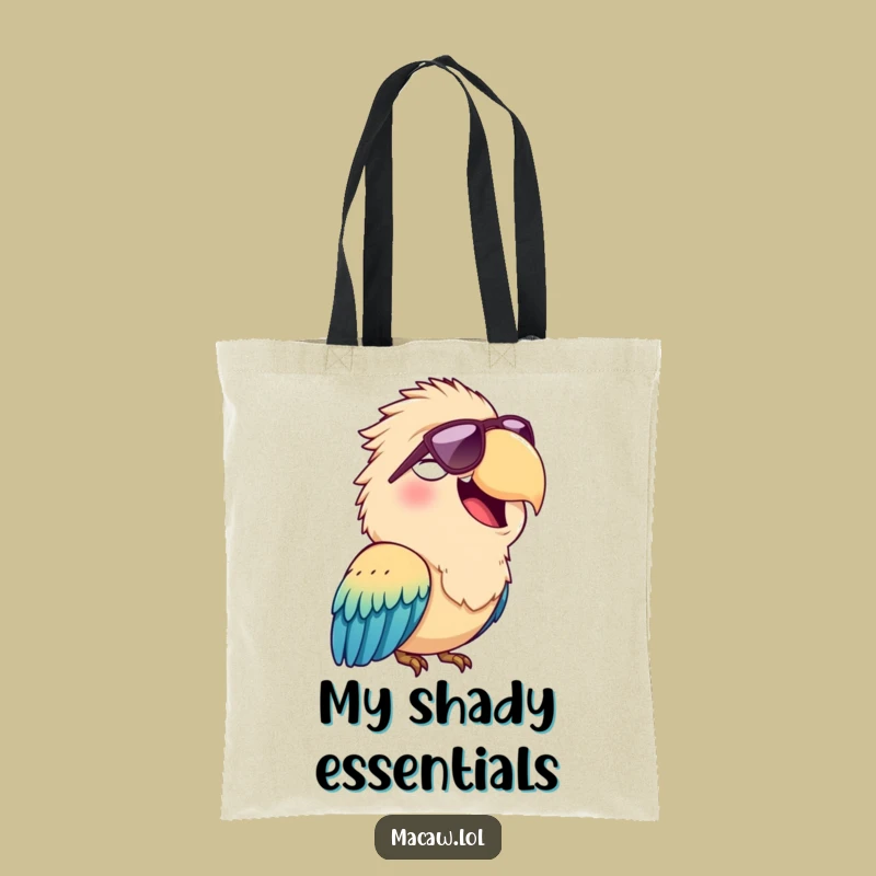 Funny Sunglasses Macaw Tote Bag: Cheerful Bird's Cool Style Gift