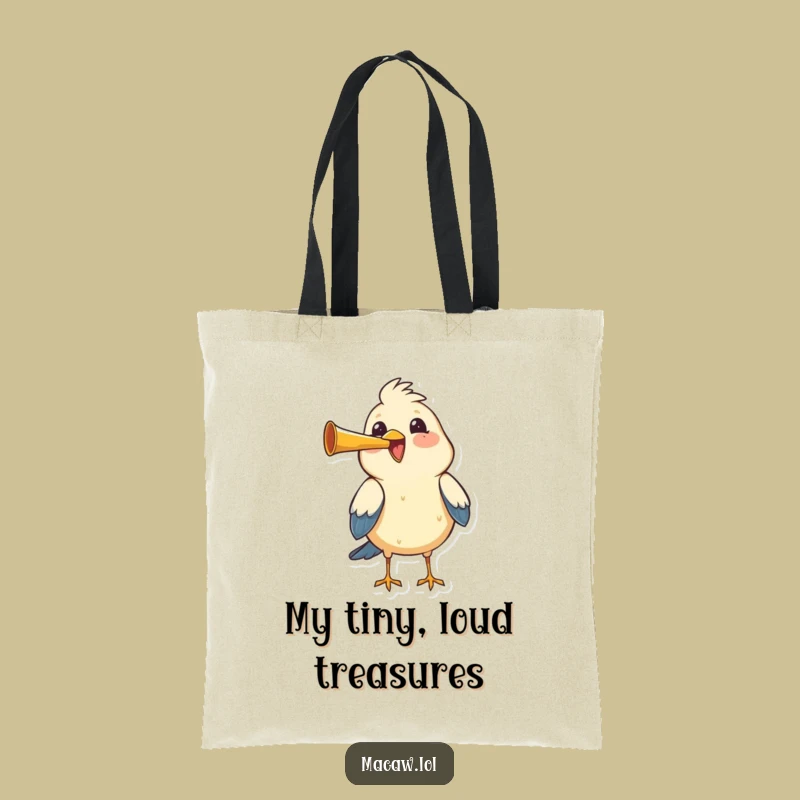 Funny Honking Bird Tote Bag - Joyful Horn Player Carry-All